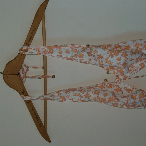 Saints + Secrets Women's Size US M Pink Floral Print Halter Dress New with Tags - Picture 2 of 14